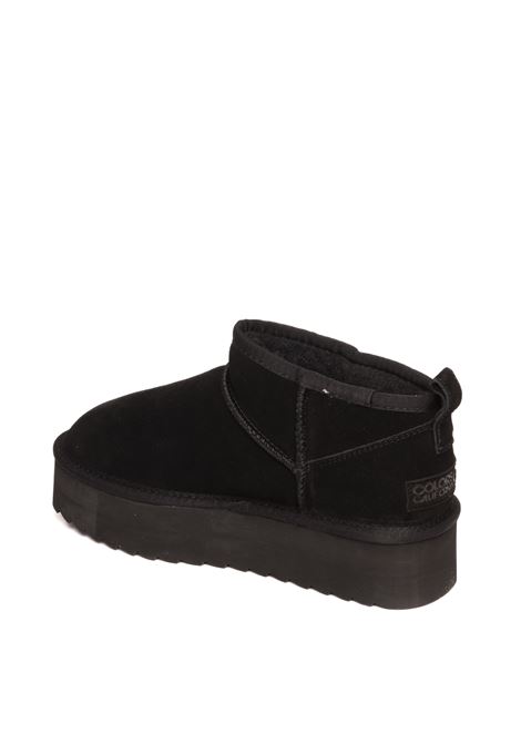 Black suede ankle boot COLORS OF CALIFORNIA | YWPLA01PLATFORMWINTER-BLA
